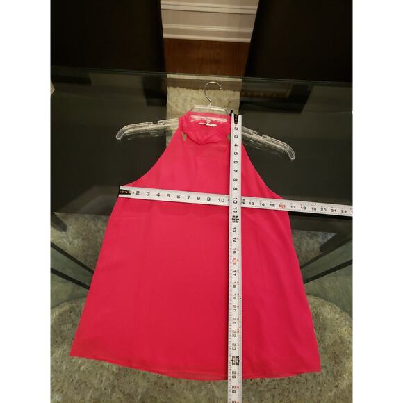 Naked Zebra Halter Neck Top Women's Small Fuchsia Pink 100% Polyester Sleeveless - Picture 10 of 10